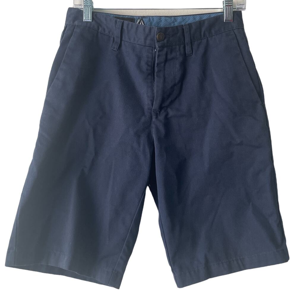 Volcom - Corpo Class "the leisure side Navy Blue Frickin Too Chino Shorts -28"